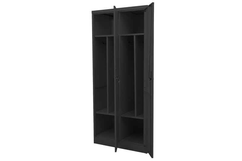 Vaatekaappi antrasiitti 80x50x180 cm teräs - Säilytys - Vaatesäilytys - Vaatekaappi