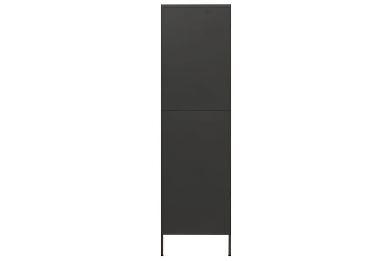 Vaatekaappi antrasiitti 90x50x180 cm teräs - Säilytys - Vaatesäilytys - Vaatekaappi