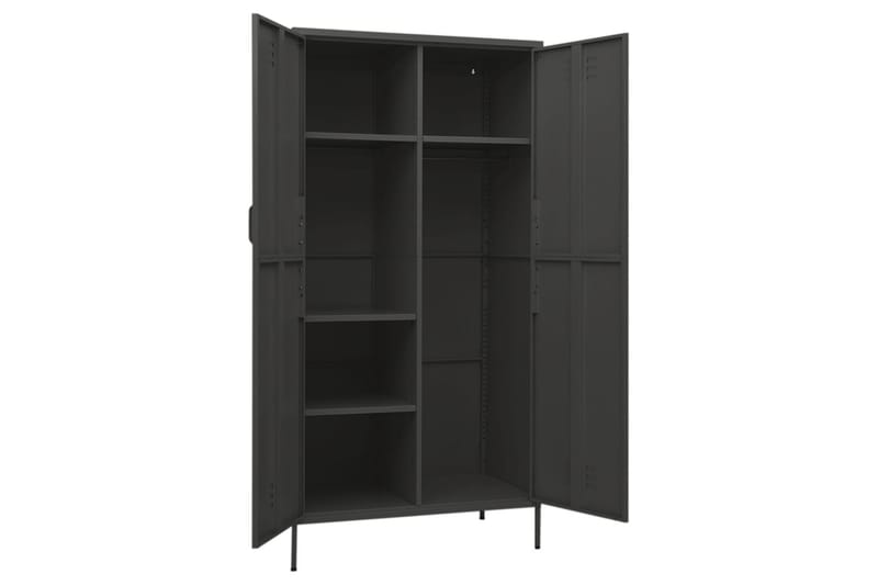 Vaatekaappi antrasiitti 90x50x180 cm teräs - Säilytys - Vaatesäilytys - Vaatekaappi