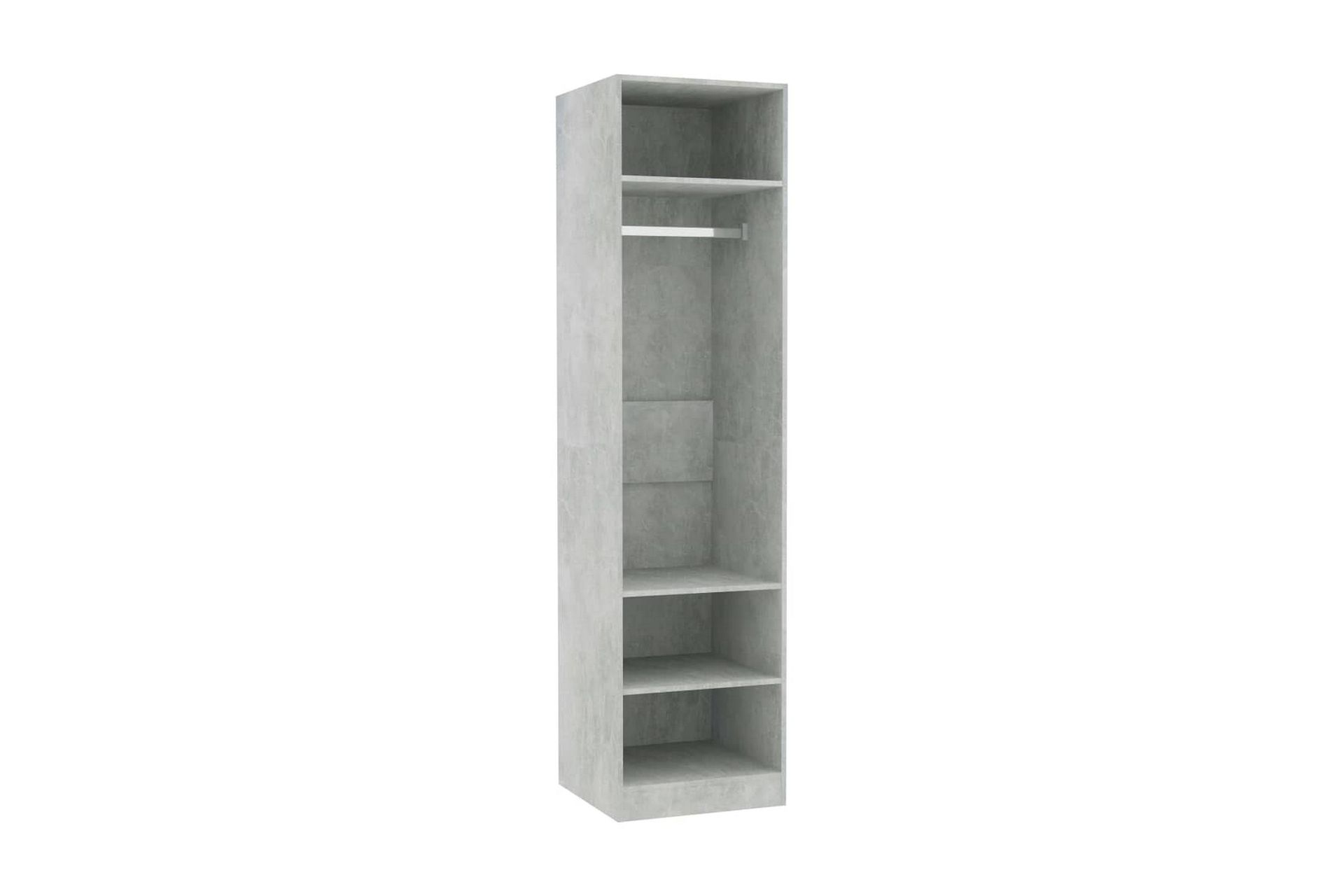 Vaatekaappi betoninharmaa 50x50x200 cm lastulevy - Harmaa - Säilytys - Vaatesäilytys - Vaatekaappi