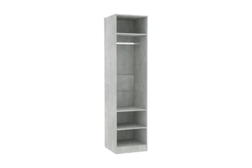 Vaatekaappi betoninharmaa 50x50x200 cm lastulevy - Harmaa - Säilytys - Vaatesäilytys - Vaatekaappi