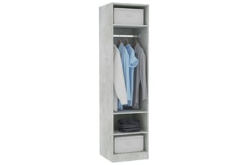 Vaatekaappi betoninharmaa 50x50x200 cm lastulevy - Harmaa - Säilytys - Vaatesäilytys - Vaatekaappi