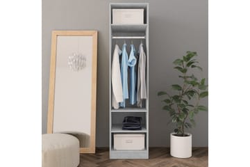 Vaatekaappi betoninharmaa 50x50x200 cm lastulevy - Harmaa - Säilytys - Vaatesäilytys - Vaatekaappi