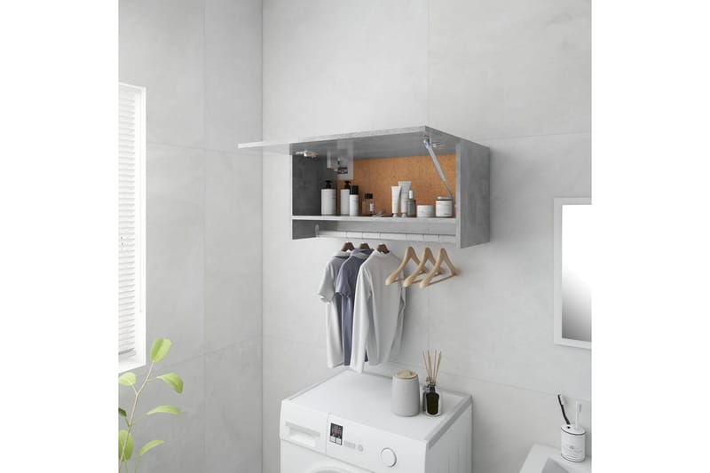 Vaatekaappi betoninharmaa 70x32,5x35 cm lastulevy - Säilytys - Vaatesäilytys - Vaatekaappi