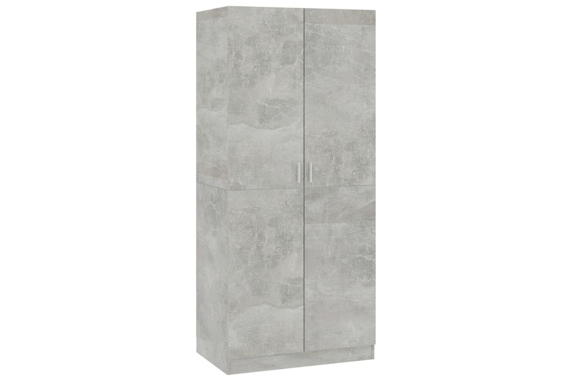 Vaatekaappi betoninharmaa 80x52x180 cm lastulevy - Harmaa - Säilytys - Vaatesäilytys - Vaatekaappi