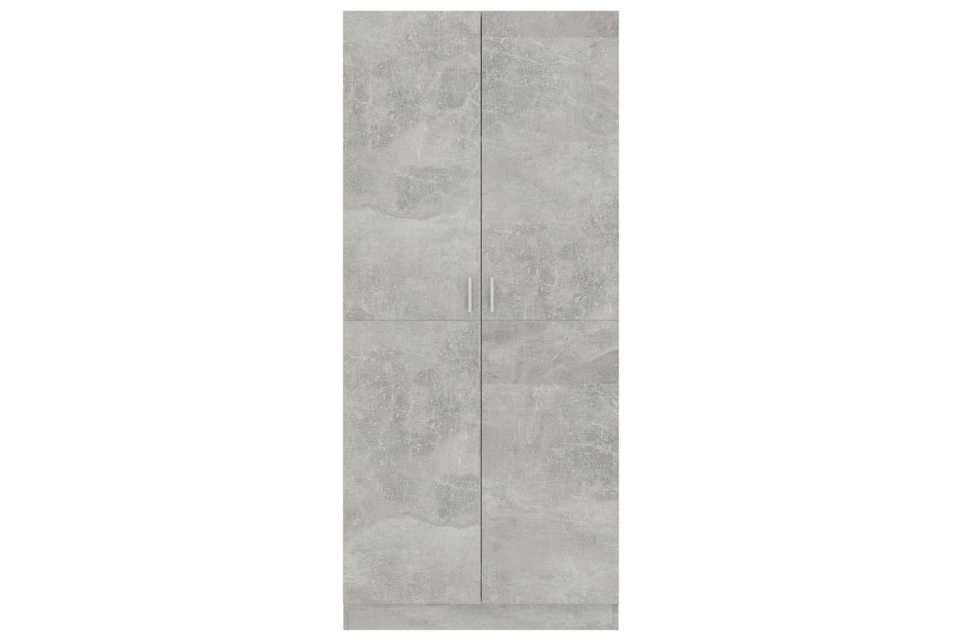 Vaatekaappi betoninharmaa 80x52x180 cm lastulevy - Harmaa - Säilytys - Vaatesäilytys - Vaatekaappi