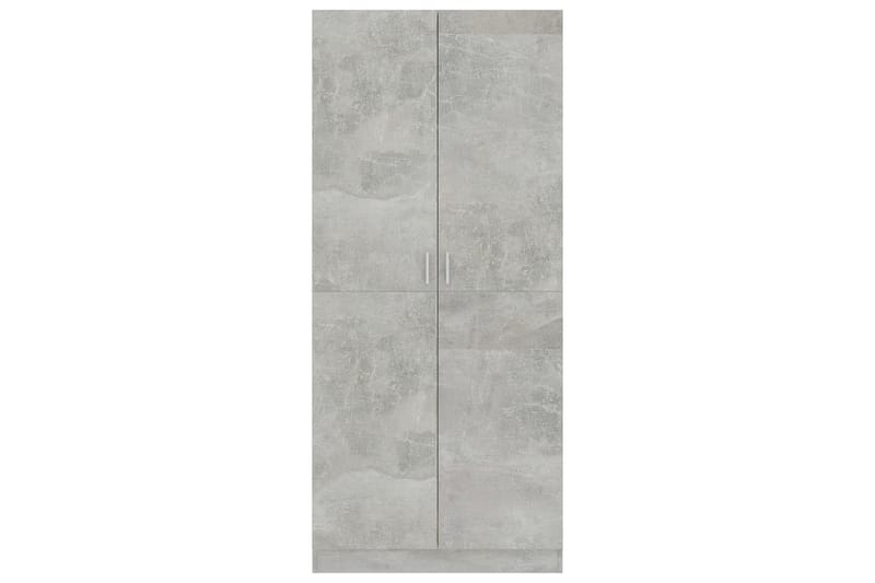 Vaatekaappi betoninharmaa 80x52x180 cm lastulevy - Harmaa - Säilytys - Vaatesäilytys - Vaatekaappi