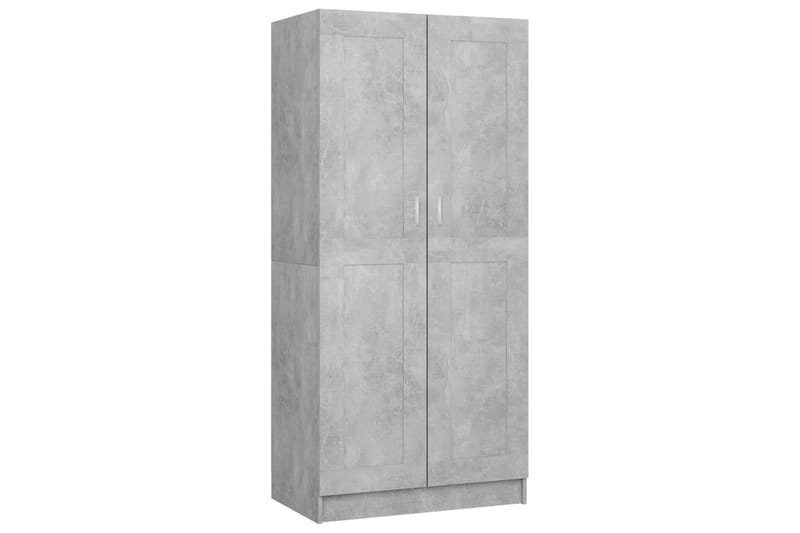 Vaatekaappi betoninharmaa 82,5x51,5x180 cm lastulevy - Säilytys - Vaatesäilytys - Vaatekaappi