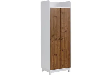 Vaatekaappi Bonnyville 62x60 cm - Valkoinen/Luonnonväri - Säilytys - Vaatesäilytys - Vaatekaappi