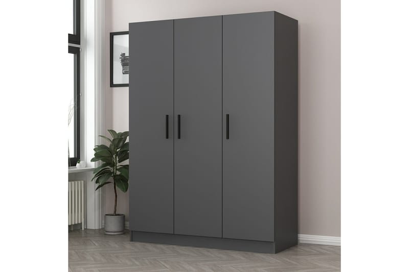 Vaatekaappi Cambrian 135 cm - Antrasiitti - Säilytys - Vaatesäilytys - Vaatekaappi