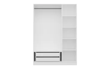 Vaatekaappi Cambrian 135 cm - Valkoinen - Säilytys - Vaatesäilytys - Vaatekaappi