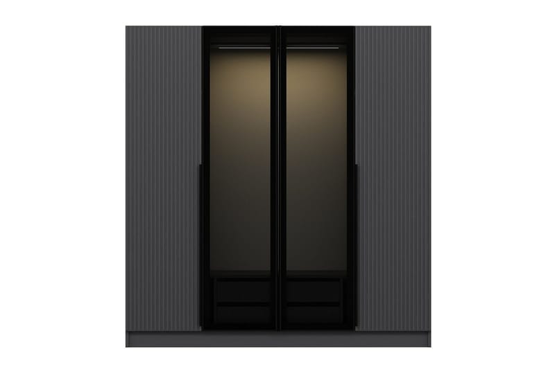 Vaatekaappi Cambrian 180 cm - Antrasiitti - Säilytys - Vaatesäilytys - Vaatekaappi