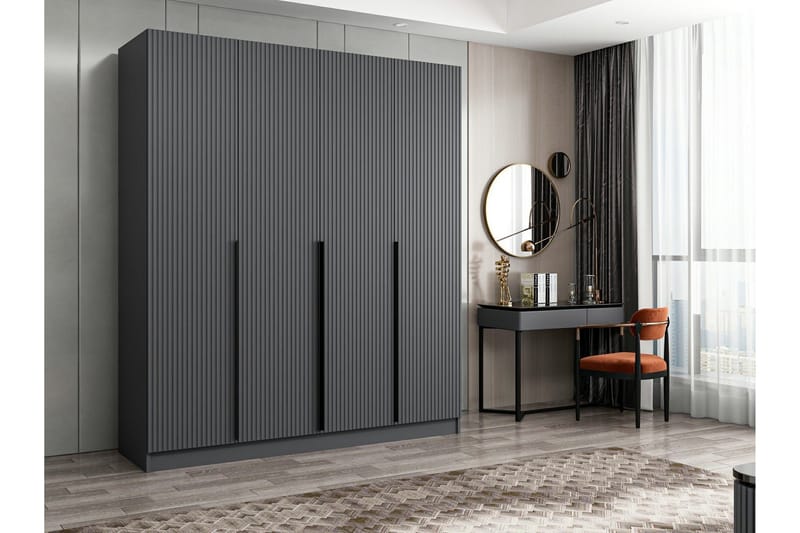 Vaatekaappi Cambrian 180 cm - Antrasiitti - Säilytys - Vaatesäilytys - Vaatekaappi