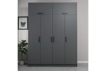 Vaatekaappi Cambrian 180 cm - Antrasiitti - Säilytys - Vaatesäilytys - Vaatekaappi