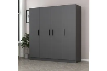 Vaatekaappi Cambrian 180 cm - Antrasiitti - Säilytys - Vaatesäilytys - Vaatekaappi