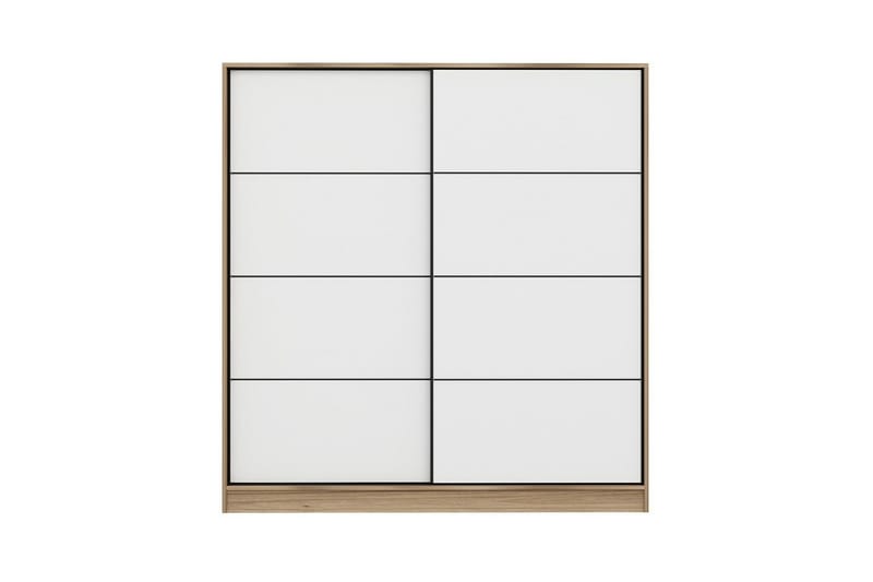 Vaatekaappi Cambrian 180 cm - Valkoinen/tammi - Säilytys - Vaatesäilytys - Vaatekaappi