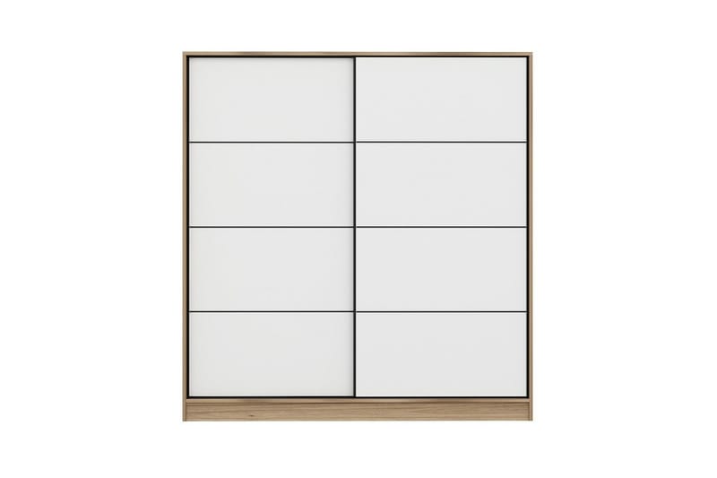 Vaatekaappi Cambrian 180 cm - Valkoinen/tammi - Säilytys - Vaatesäilytys - Vaatekaappi