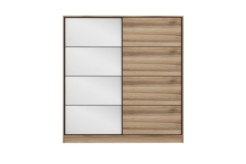 Vaatekaappi Cambrian 220 cm - Valkoinen/ruskea/tammi - Säilytys - Vaatesäilytys - Vaatekaappi