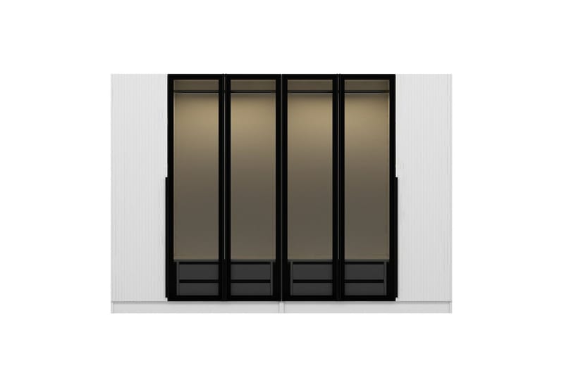 Vaatekaappi Cambrian 225 cm - Valkoinen - Säilytys - Vaatesäilytys - Vaatekaappi