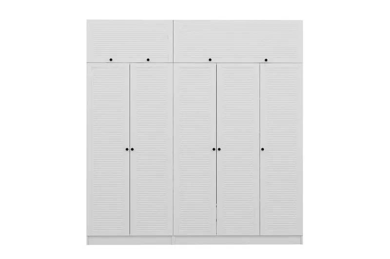 Vaatekaappi Cambrian 225 cm - Valkoinen - Säilytys - Vaatesäilytys - Vaatekaappi