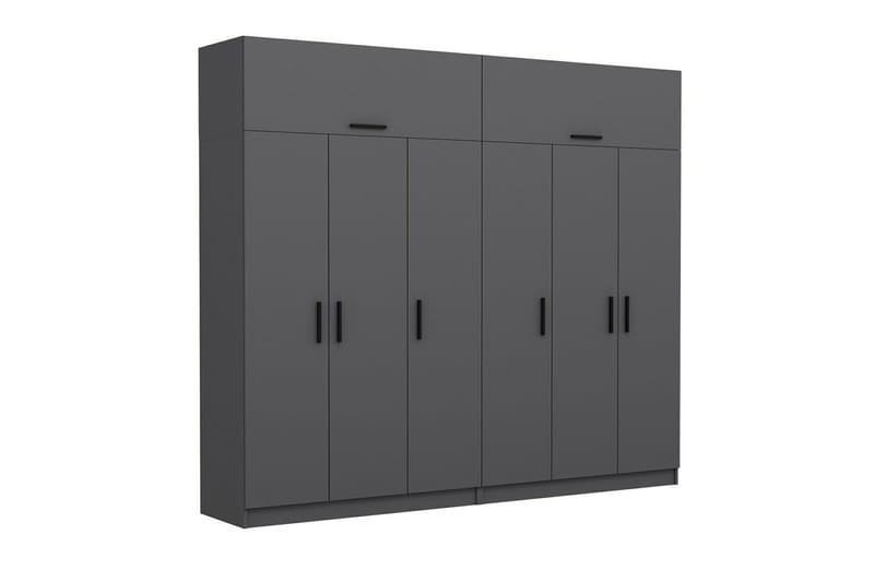 Vaatekaappi Cambrian 270 cm - Antrasiitti - Säilytys - Vaatesäilytys - Vaatekaappi