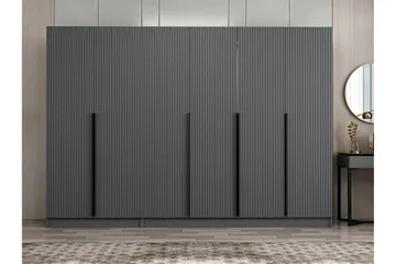 Vaatekaappi Cambrian 270 cm - Antrasiitti - Säilytys - Vaatesäilytys - Vaatekaappi