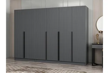 Vaatekaappi Cambrian 270 cm - Antrasiitti - Säilytys - Vaatesäilytys - Vaatekaappi