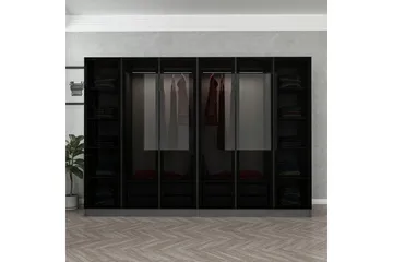 Vaatekaappi Cambrian 270 cm - Antrasiitti - Säilytys - Vaatesäilytys - Vaatekaappi