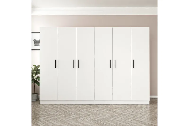 Vaatekaappi Cambrian 270 cm, Valkoinen