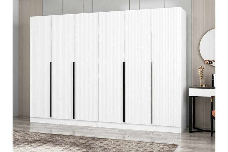 Vaatekaappi Cambrian 270 cm - Valkoinen - Säilytys - Vaatesäilytys - Vaatekaappi