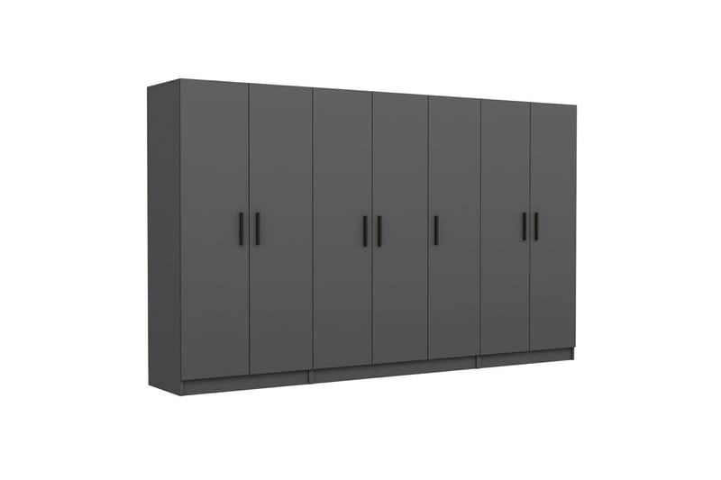 Vaatekaappi Cambrian 315 cm - Antrasiitti - Säilytys - Vaatesäilytys - Vaatekaappi