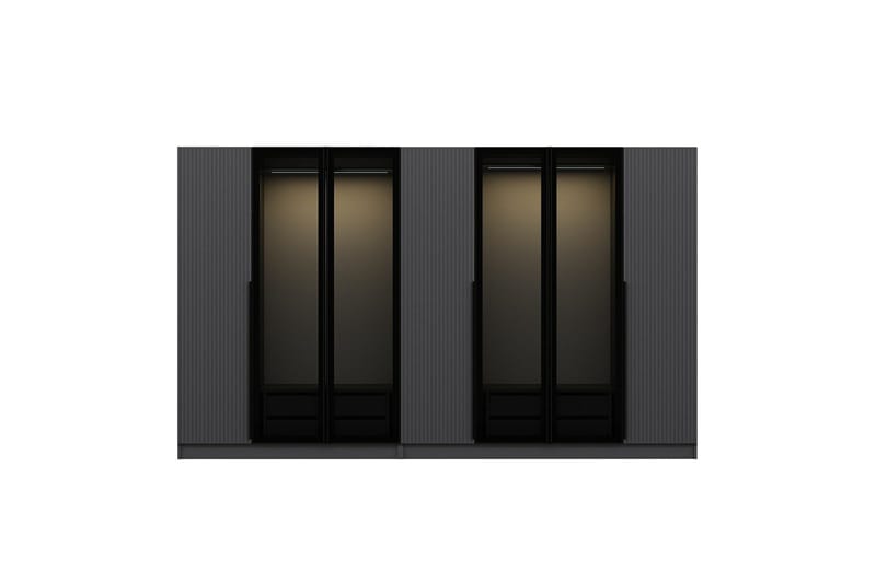 Vaatekaappi Cambrian 315 cm - Antrasiitti - Säilytys - Vaatesäilytys - Vaatekaappi