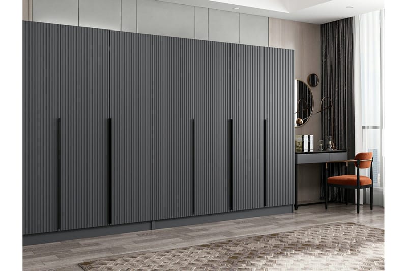 Vaatekaappi Cambrian 315 cm, Antrasiitti