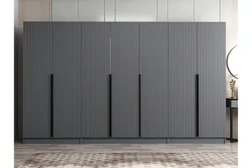 Vaatekaappi Cambrian 315 cm - Antrasiitti - Säilytys - Vaatesäilytys - Vaatekaappi