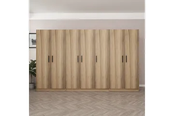 Vaatekaappi Cambrian 315 cm - Tammi - Säilytys - Vaatesäilytys - Vaatekaappi