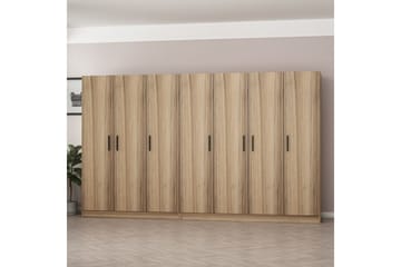 Vaatekaappi Cambrian 315 cm - Tammi - Säilytys - Vaatesäilytys - Vaatekaappi