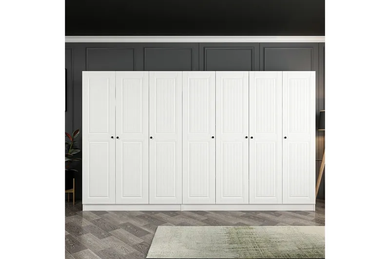 Vaatekaappi Cambrian 315 cm, Valkoinen