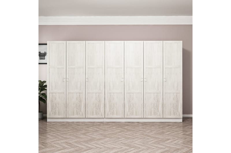Vaatekaappi Cambrian 315 cm - Valkoinen - Säilytys - Vaatesäilytys - Vaatekaappi
