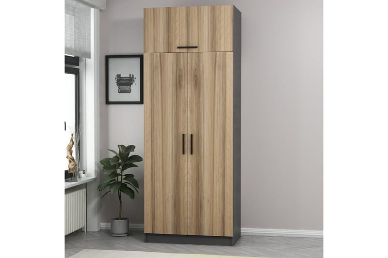 Vaatekaappi Cambrian 90 cm - Antrasiitti - Säilytys - Vaatesäilytys - Vaatekaappi