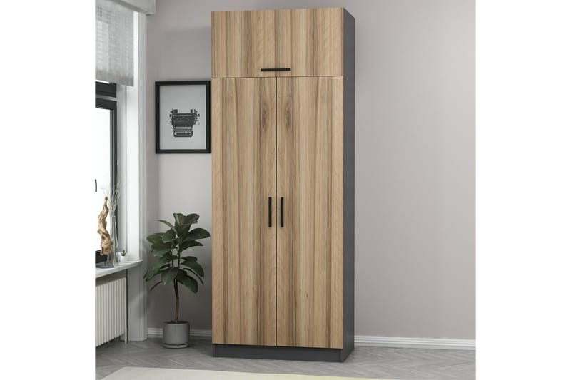 Vaatekaappi Cambrian 90 cm - Antrasiitti - Säilytys - Vaatesäilytys - Vaatekaappi