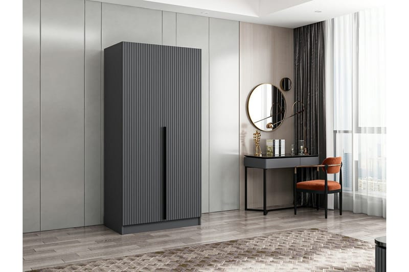 Vaatekaappi Cambrian 90 cm, Antrasiitti