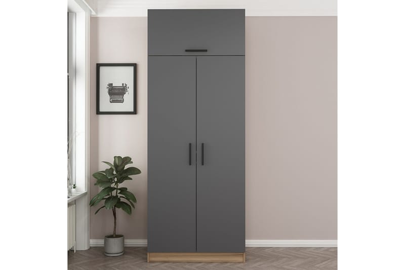 Vaatekaappi Cambrian 90 cm - Ruskea - Säilytys - Vaatesäilytys - Vaatekaappi