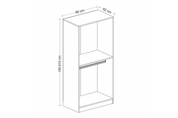 Vaatekaappi Cambrian 90 cm - Valkoinen - Säilytys - Vaatesäilytys - Vaatekaappi