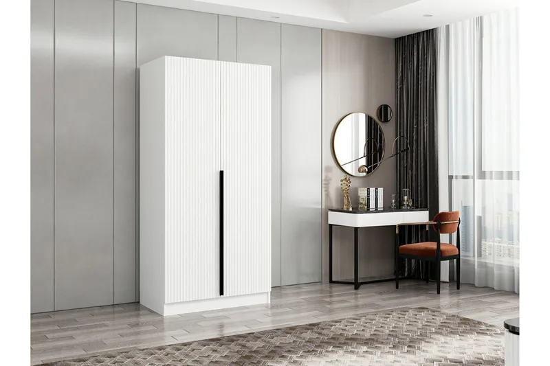 Vaatekaappi Cambrian 90 cm - Valkoinen - Säilytys - Vaatesäilytys - Vaatekaappi