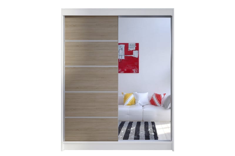 Vaatekaappi Camino 58x150 cm - Valkoinen - Säilytys - Vaatesäilytys - Vaatekaappi