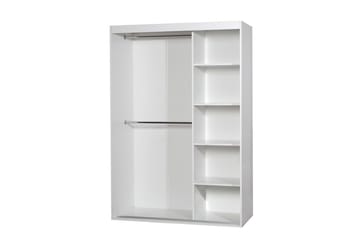 Vaatekaappi Collado peilillä 120 cm - Valkoinen - Säilytys - Vaatesäilytys - Vaatekaappi