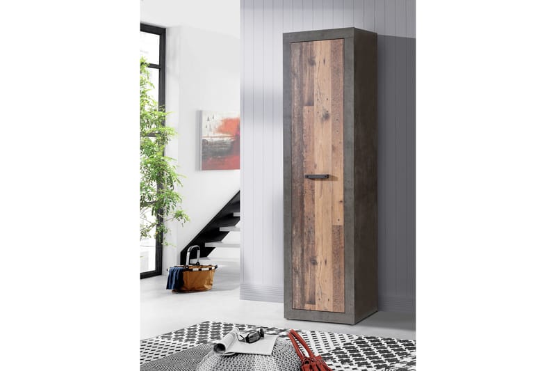 Vaatekaappi Dagopol 34x54 cm, Ruskea/Harmaa