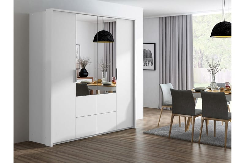 Vaatekaappi Dahlton 208 cm - Valkoinen - Säilytys - Vaatesäilytys - Vaatekaappi