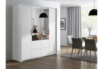 Vaatekaappi Dahlton 208 cm - Valkoinen - Säilytys - Vaatesäilytys - Vaatekaappi