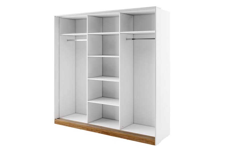 Vaatekaappi Dentro 220x63x215 cm - Valkoinen - Säilytys - Vaatesäilytys - Vaatekaappi